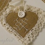 Songbird Burlap Ornaments 5