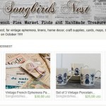 Songbirdsnest Etsy first listing Songbirdsnest Etsy first listing