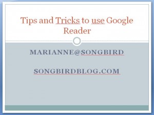 Tips and Tricks how to use Google Reader