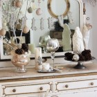 White and silver Christmas vignette