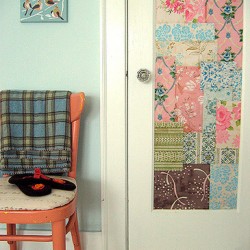  Patchwork-Wallpapered Closet Door
