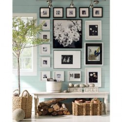 Black and white photo wall
