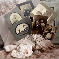 Like this display of old photographs.