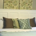 Kitchen cupboard doors turn headboard!