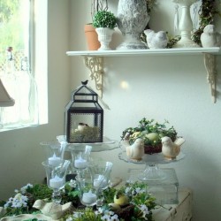 Love all of this fresh green with the white.