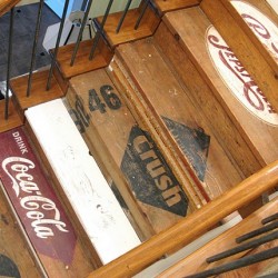 Funky Junk Interiors: PAINT-ed wooden crate stairs
