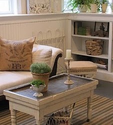 Red Door Home: Metal Top Table Redo