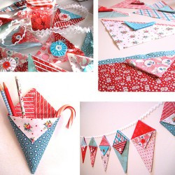 The cutest sewn garland I have ever seen! With free pattern!!!