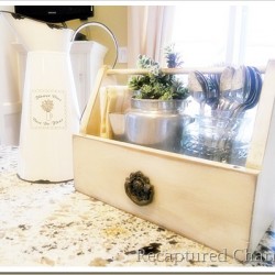 Cutlery Caddy Makeover and Lovely vignette