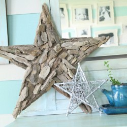 Handmade driftwood star from The Handmade Home. I have been eyeing these in the stores for some time