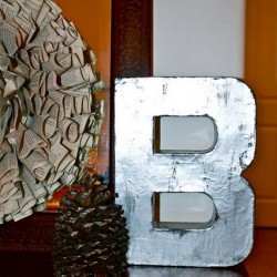 DIY Anthropology inspired Zinc Letters