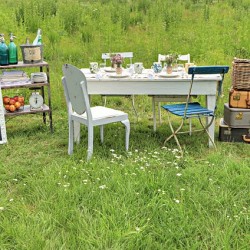 via French Larkspur: Farmhouse Table Setting