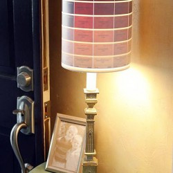 Paint Chip Lamp Shade from @prettyhandygirl. Absolutely genius.