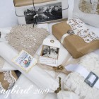 vintage gift wrap ideas for Christmas in brown and white
