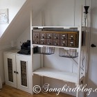 industrial style storage unit and cupboard