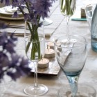 Table setting with lace napkin rings