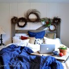 A horse gate headboard by FunkyJunkInteriors.blogspot.com