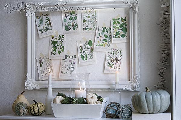 Fall mantel decoration Songbirdblog 10