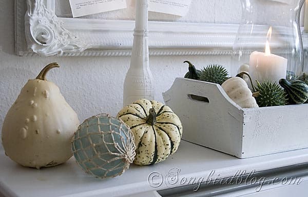 Fall mantel decoration Songbirdblog 2