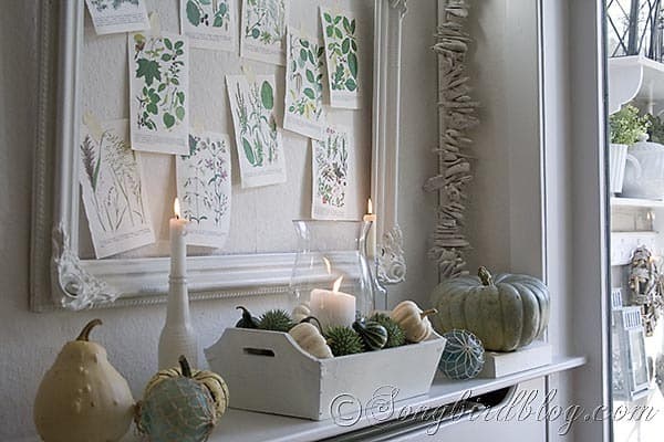 Fall mantel decoration Songbirdblog 8