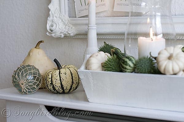 Fall mantel decoration Songbirdblog 9