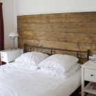 headboard out of repurposed upcycled wood