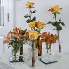 flower bouquet in vintage bottle collection
