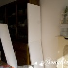 Styrofoam boards in photoshoot