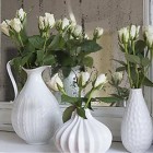 Thumb white mantel decoration with roses via Songbirdblog 5
