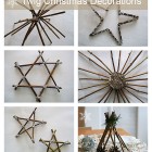 how to make stars and candle sticks for Christmas with twigs and natural elements (8)