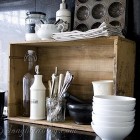 wine box in kitchen as decorative display