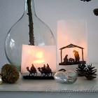 Christmas craft paper bags lanterns silhouette nativity (1)