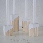 handmade wooden candle holders