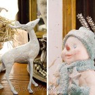 update dated Christmas decorations with paint and glitter