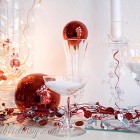 red, silver and white Christmas mantel display