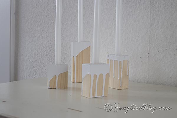 handmade wooden candle holders