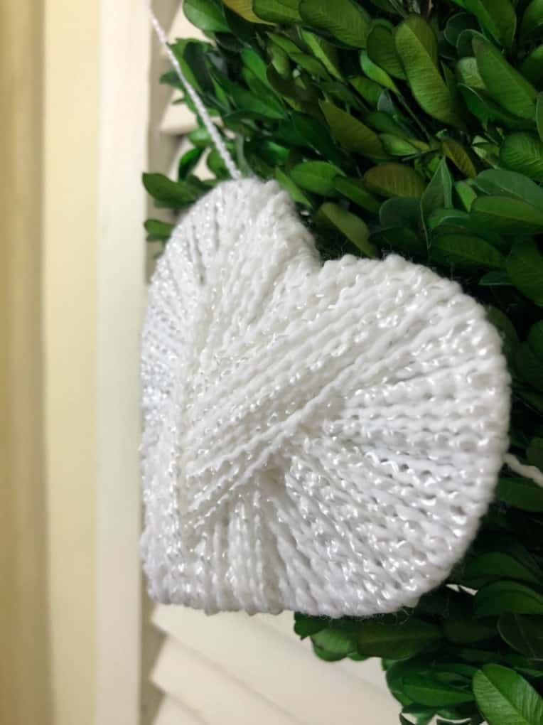 Yarn wrapped valentines heart