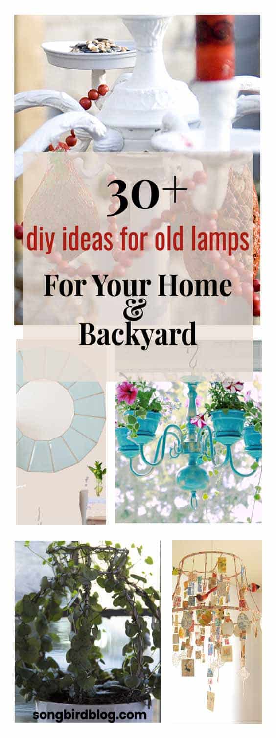 Repurpose old lamps ideas