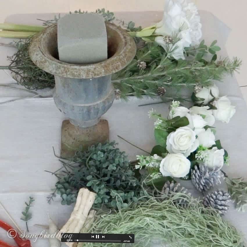Outdoor floral arrangement