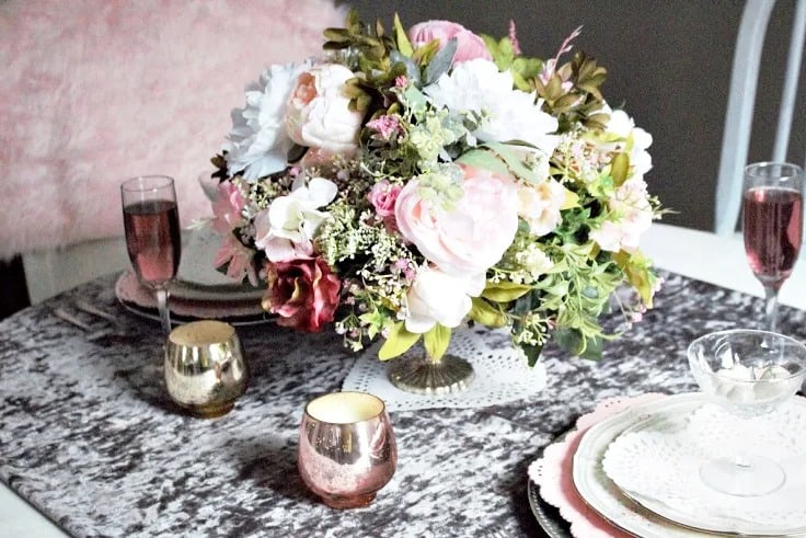 romantic table setting